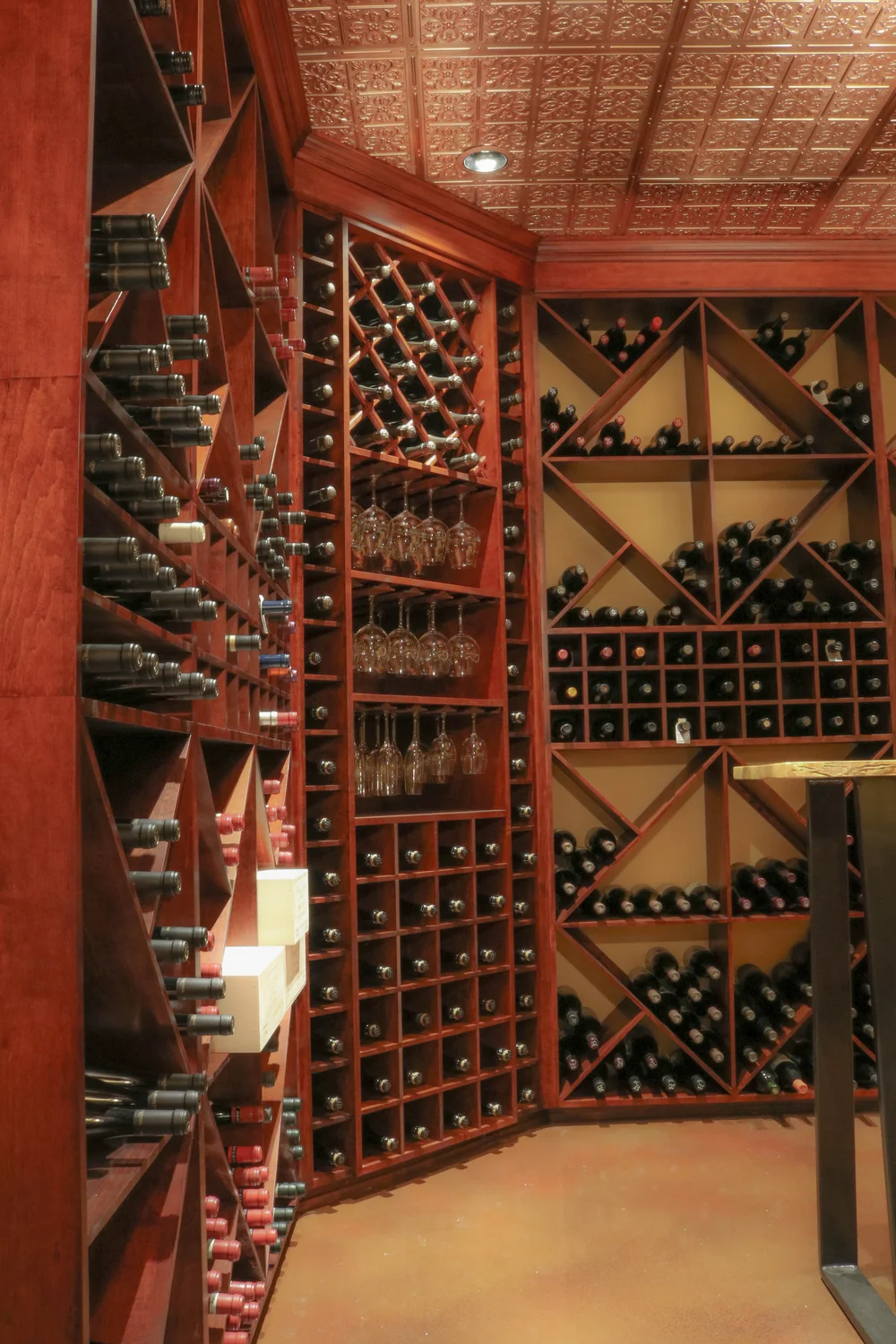 Wine room cabinetry
